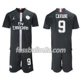 Fußballtrikots Paris Saint-Germain Cavani 9 Jodan Schwarz Kinder Ausweich Trikotsatz 2018-2019